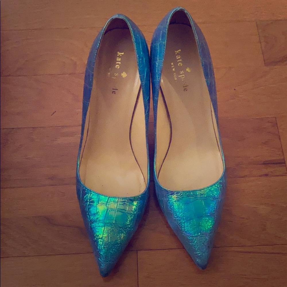 Kate spade mermaid blue pump